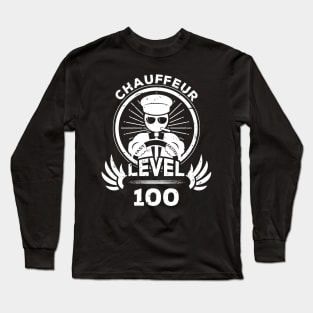 Level 100 Chauffeur Driver Gift Long Sleeve T-Shirt